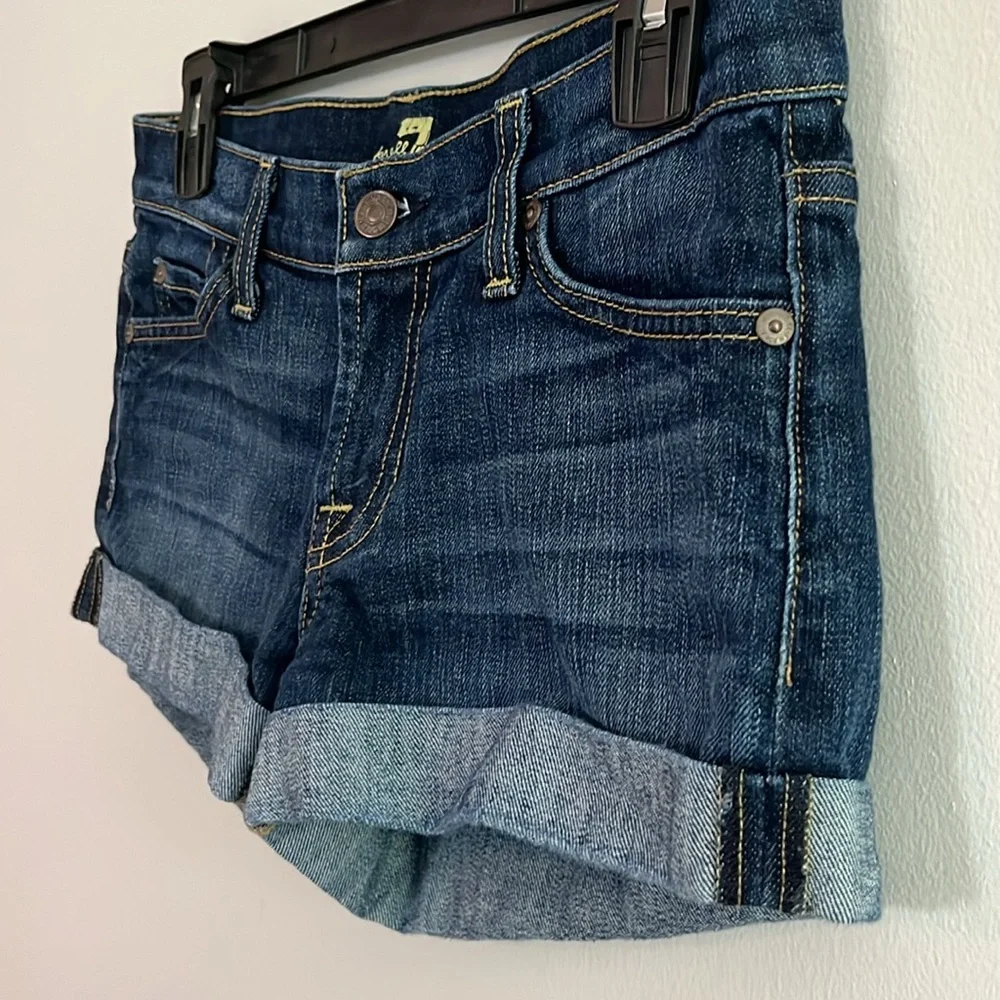 Seven For All Mankind cuffed denim mini shorts_2